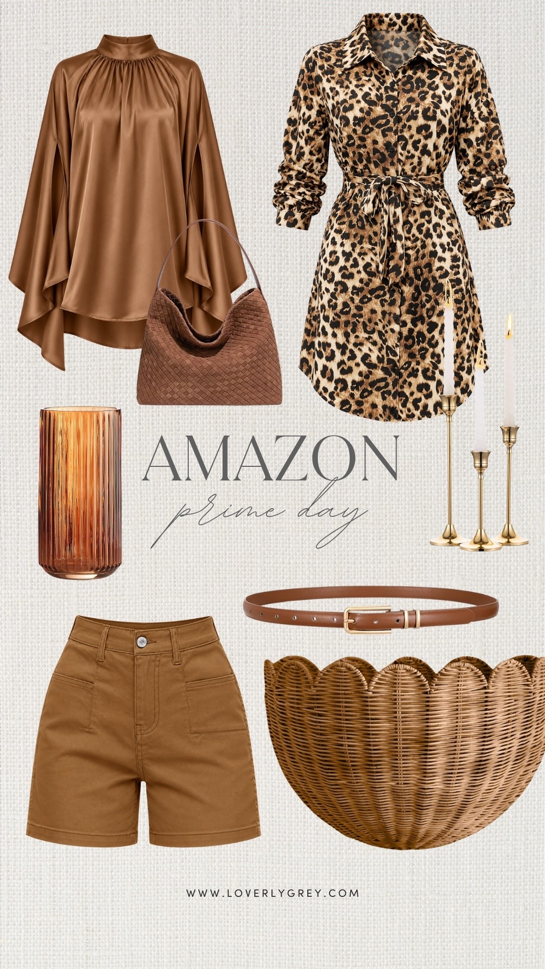 Amazon Prime Day finds for fall 🤎 Loving all these rich brown tones and leopard print! So many cute fall fashion and home decor finds, from an easy fall dress and handbag to neutral home accents.