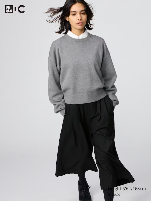 Smooth Cotton Crew Neck Jumper | UNIQLO (UK)