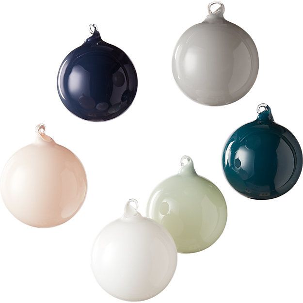 Opaque Ornaments Set of 6 | CB2