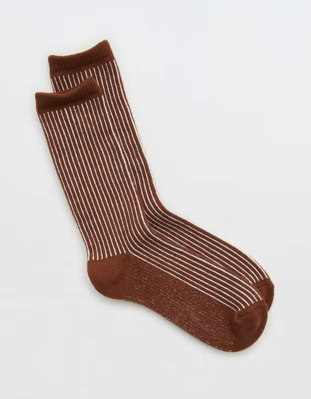 Aerie Plaited Crew Socks | Aerie