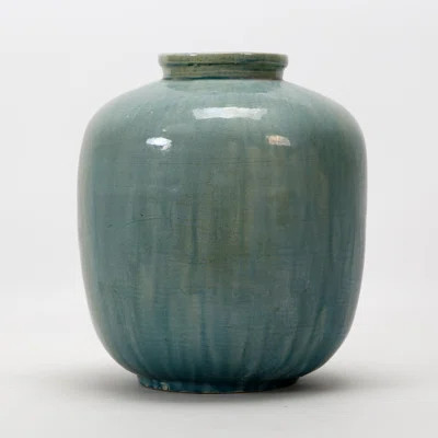 Lily''s Living 11.4" H Green Porcelain Vintage Style Pot, Home And Garden Dcor | Wayfair North America
