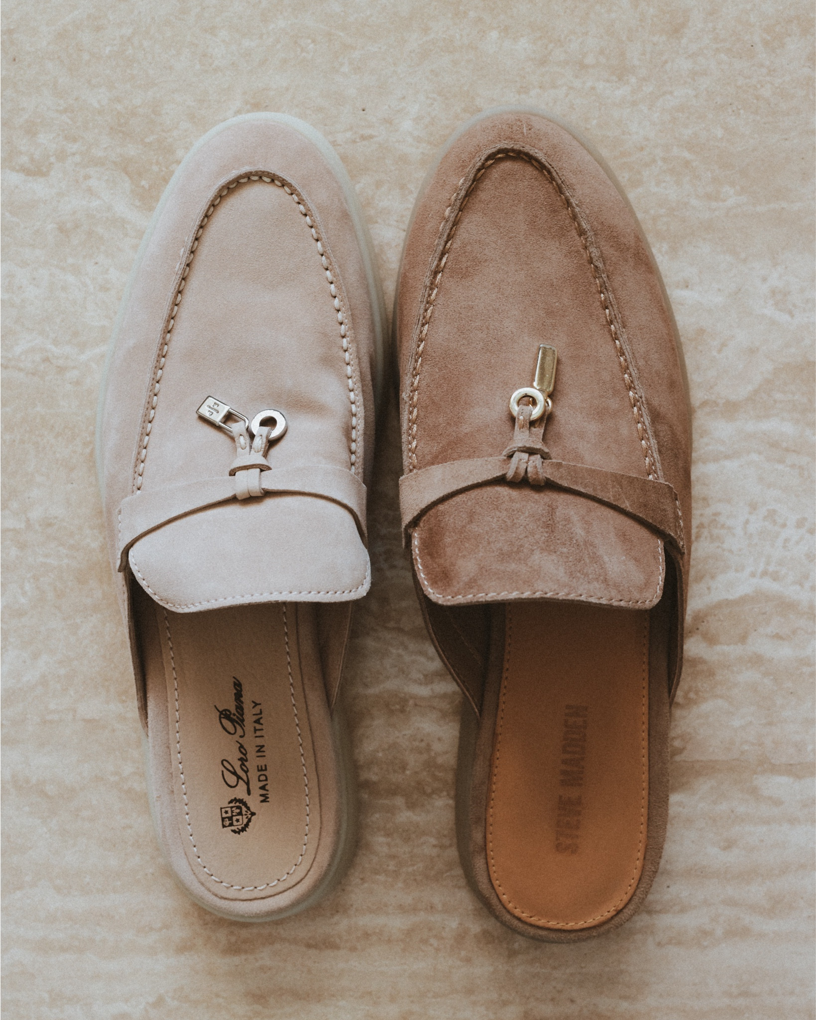 Honest review of Loro Piana and why I didn’t keep them: 
I really wanted to love them (a huge designer shoe lover here if there’s the right reason for that) but it didn’t work out! 
I ordered Loro Pianas alongside with Steve Maddens and I was pleasantly surprised with the quality of SM and for almost $1k i wouldn’t say the luxury brand is offering enough! 
1. The Loro Pianas are well made, the stitching is perfect, the detailing is beautiful but when i look at the stitching from the inside they look almost see through which makes me think they wouldn’t last.
2. The Loro Pianas felt too snug on the foot and back to that stitching: I could literally feel them rubbing on the skin. The Steve Madden pair has textile lining which is soft and feels a lot more comfortable!
3. I didn’t really care for the branding “Made for the US market” - what does that even mean? 
All in all I just didn’t feel that the luxury babouches were actually worth their price and I decided to keep the ones by Steve Madden (which are on sale right now). Best decision I’ve ever made! 

#LTKFindsUnder100 #LTKSeasonal #LTKSaleAlert