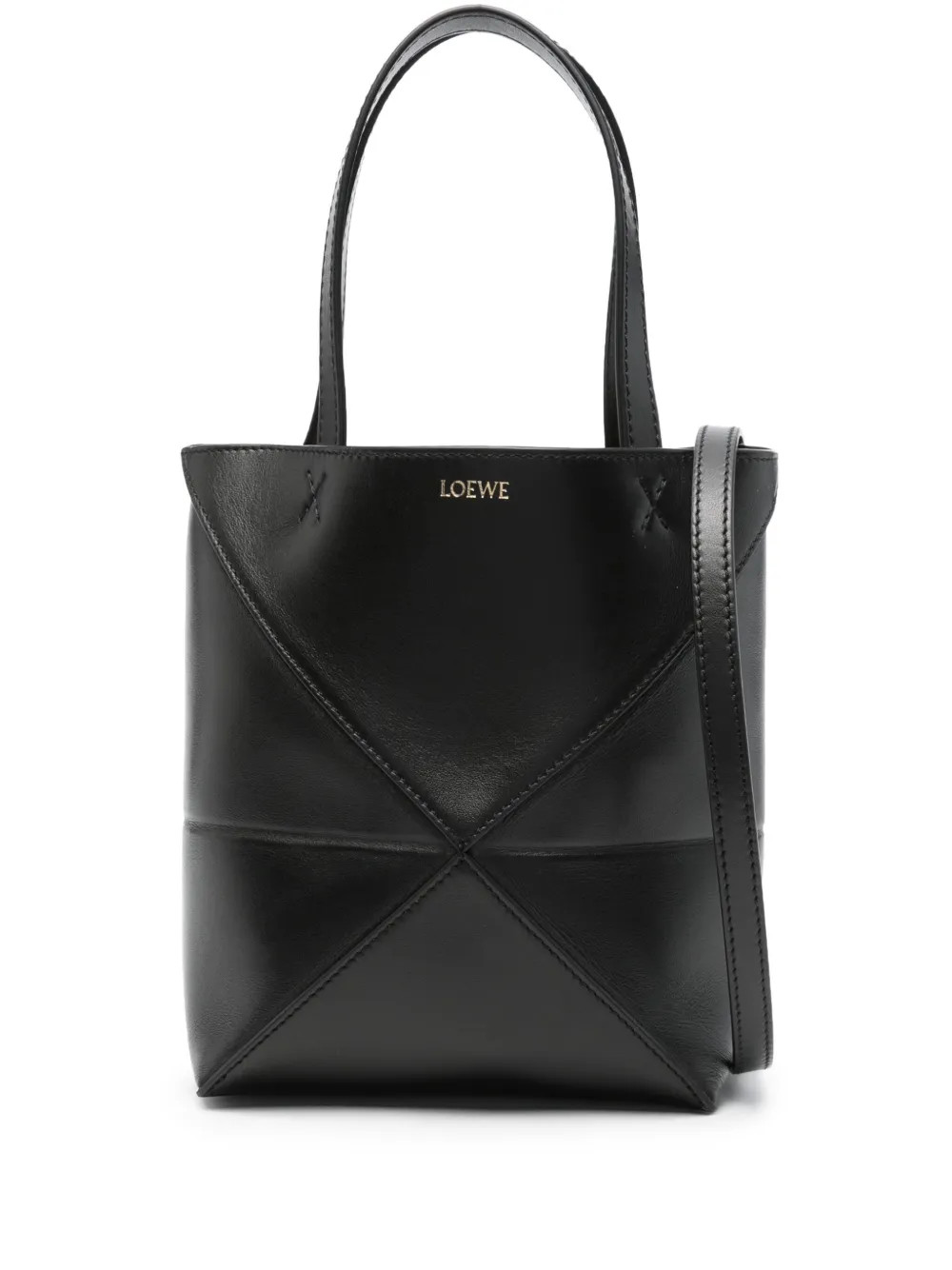 LOEWE Mini Puzzle Fold Tote Bag | Black | FARFETCH BR | Farfetch (BR)