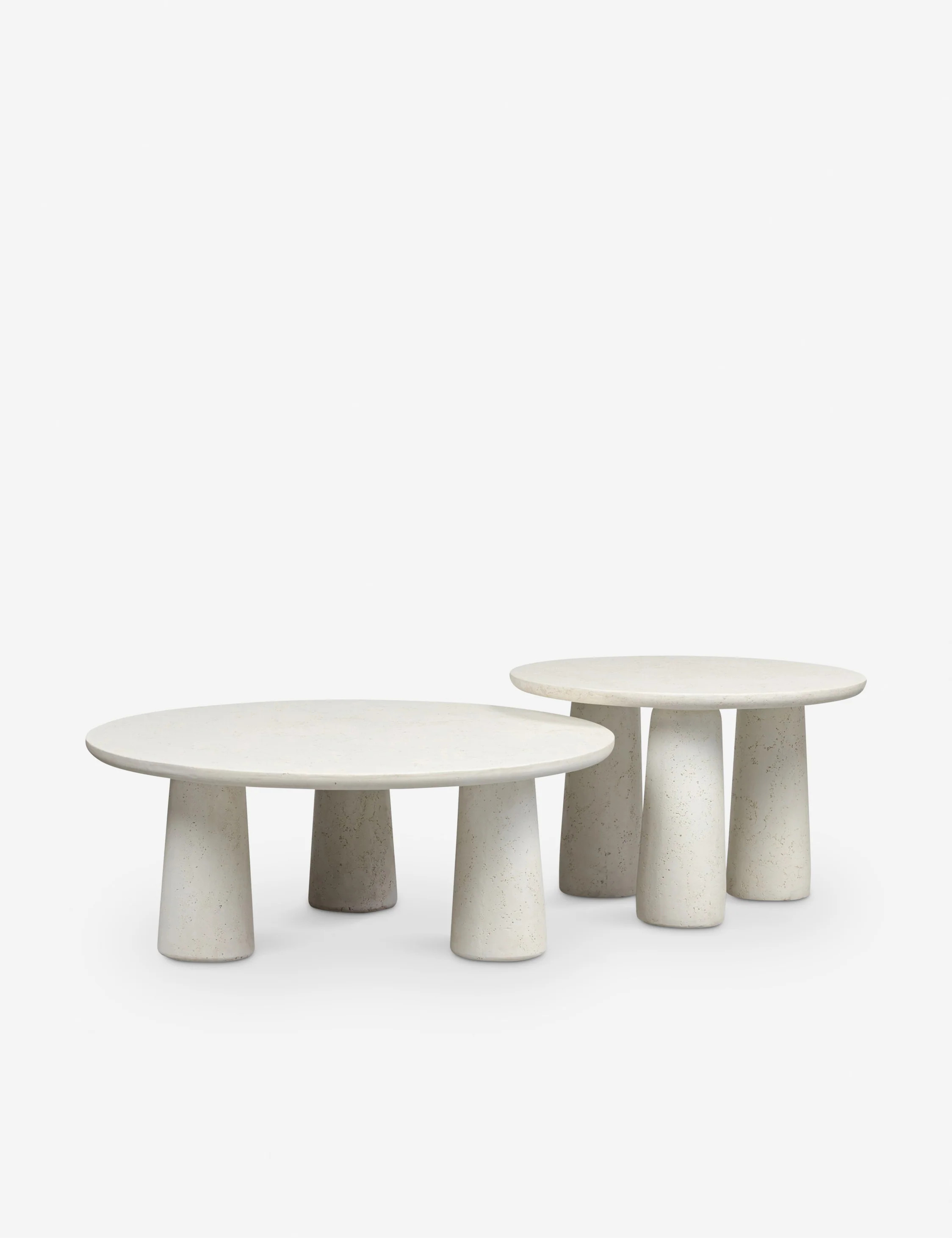 Dalila Nesting Outdoor Coffee Table, White | Lulu and Georgia 