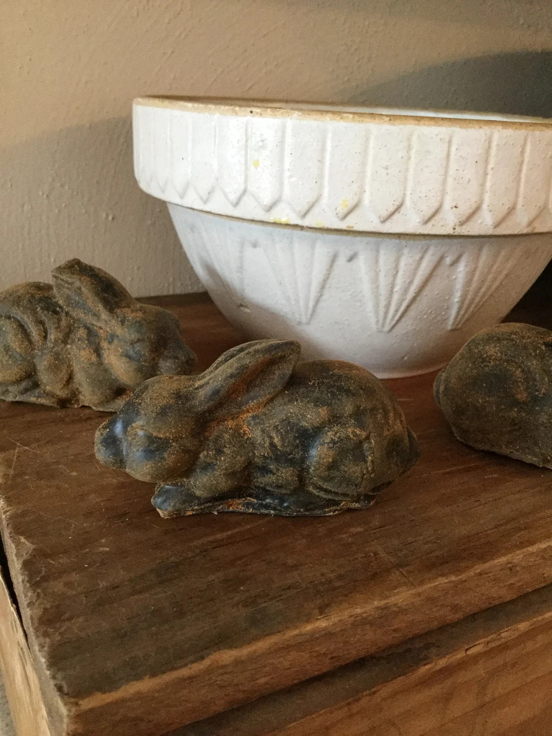Blackened Beeswax Small Bunny Set #027 ~Primitive~Spring~Easter~Bowl Fillers~ | Etsy (US)