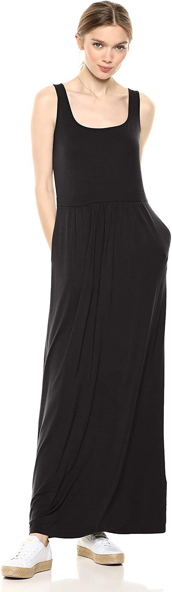 Amazon Brand - Daily Ritual Women's Jersey Sleeveless Empire-Waist Maxi Dress | Amazon (US)