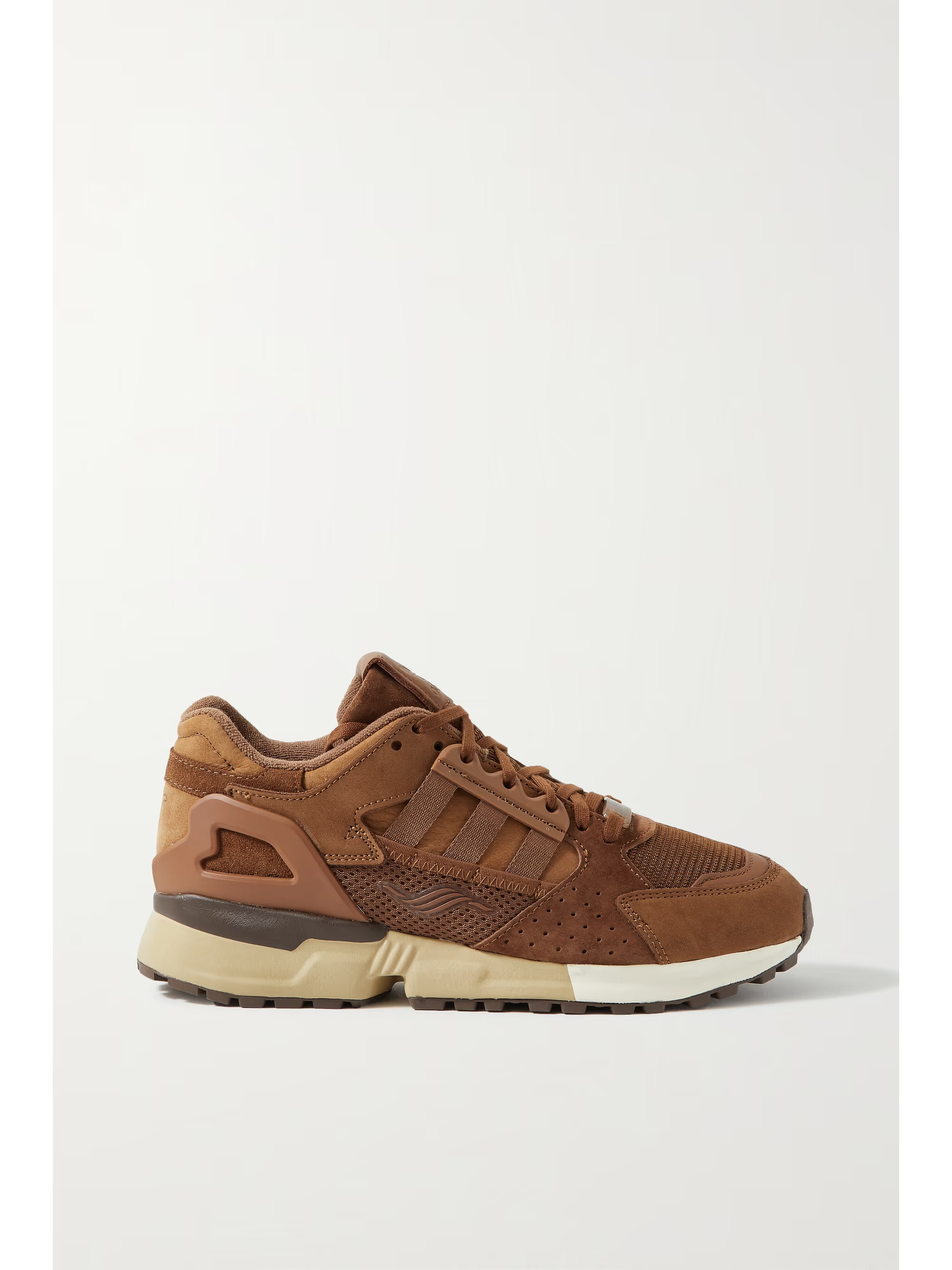 ZX 10,000 C Schokohase mesh and suede sneakers | NET-A-PORTER (US)