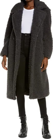UGG® Gertrude Long Teddy Coat | Nordstrom | Nordstrom