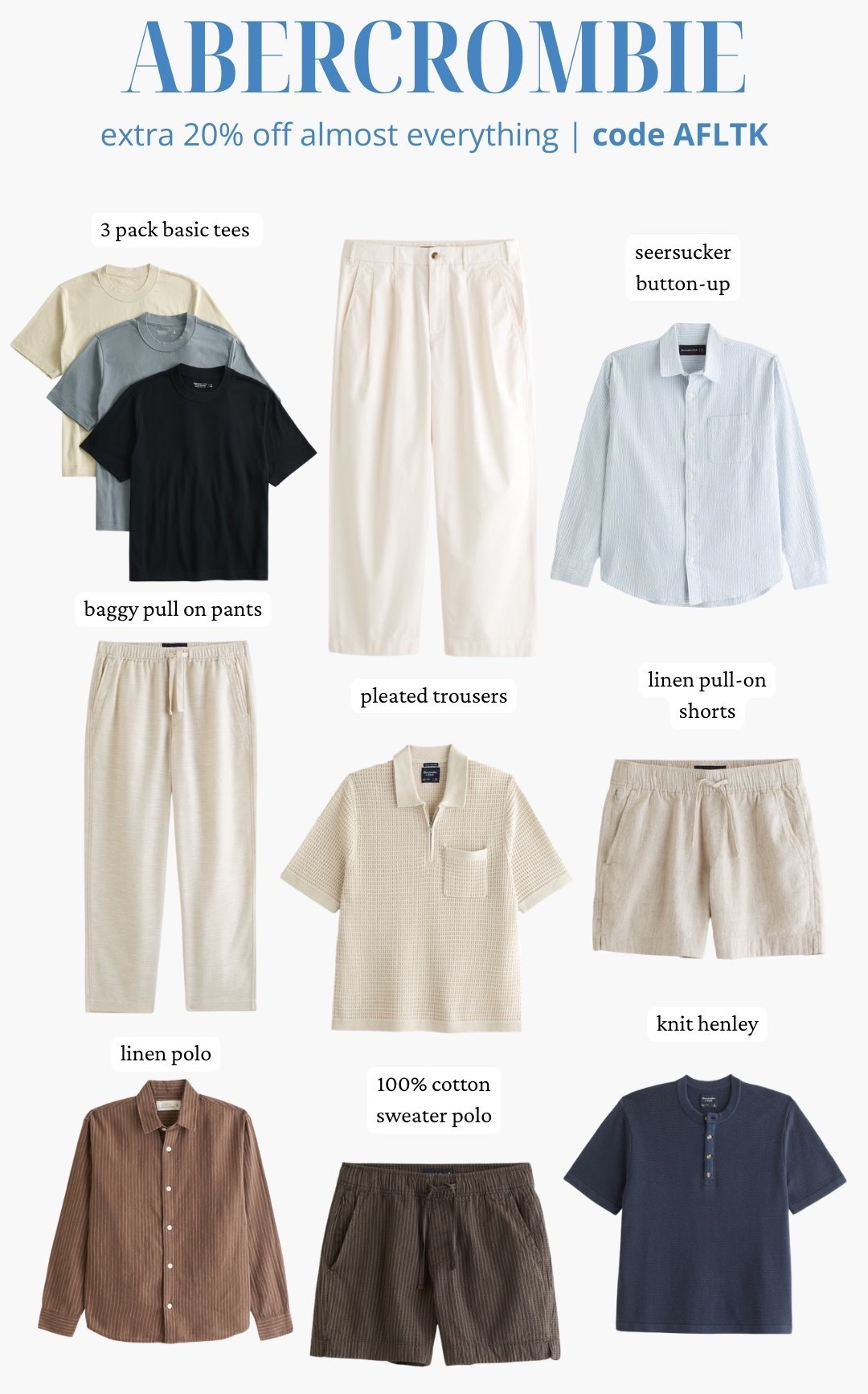 [6/3/26] Abercrombie exclusive in-app sale! 🤍 Men’s picks | code AFLTK

#LTKxAbercrombie #LTKMens #LTKSaleAlert