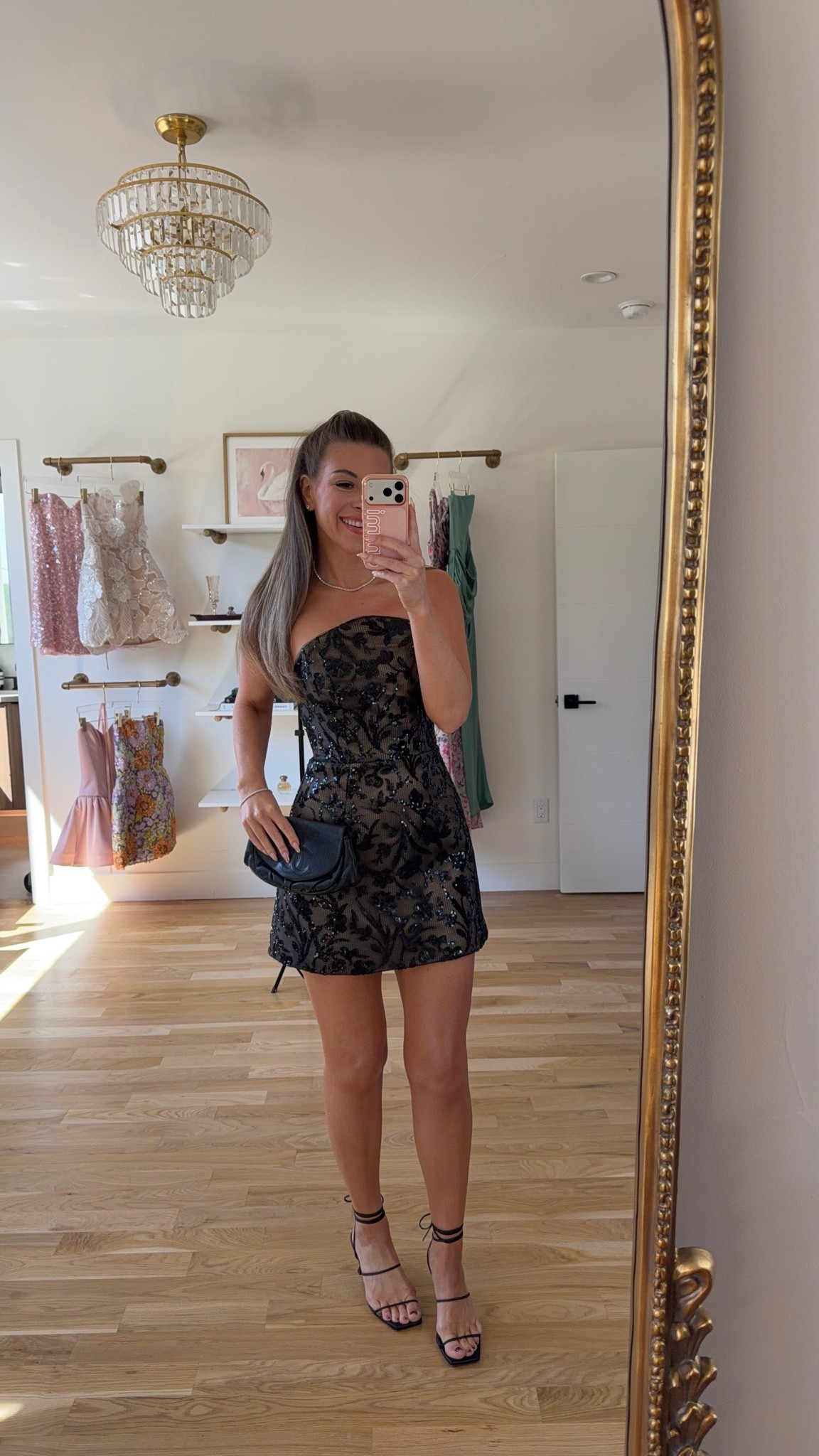 strapless mini in black floral sequin mesh over a nude lining fall wedding guest dress for every girl 💍

I’m 5’4” & sized down to xs 

vivrelle code: emerson20 

fall wedding guest dresses, wedding guest dresses, cocktail dresses, semi-formal dresses, black tie wedding guest dresses, destination wedding guest dresses, garden party dresses, wedding guest outfit ideas, fall dresses, autumn dress

#LTKWedding #LTKSeasonal #LTKgrwm