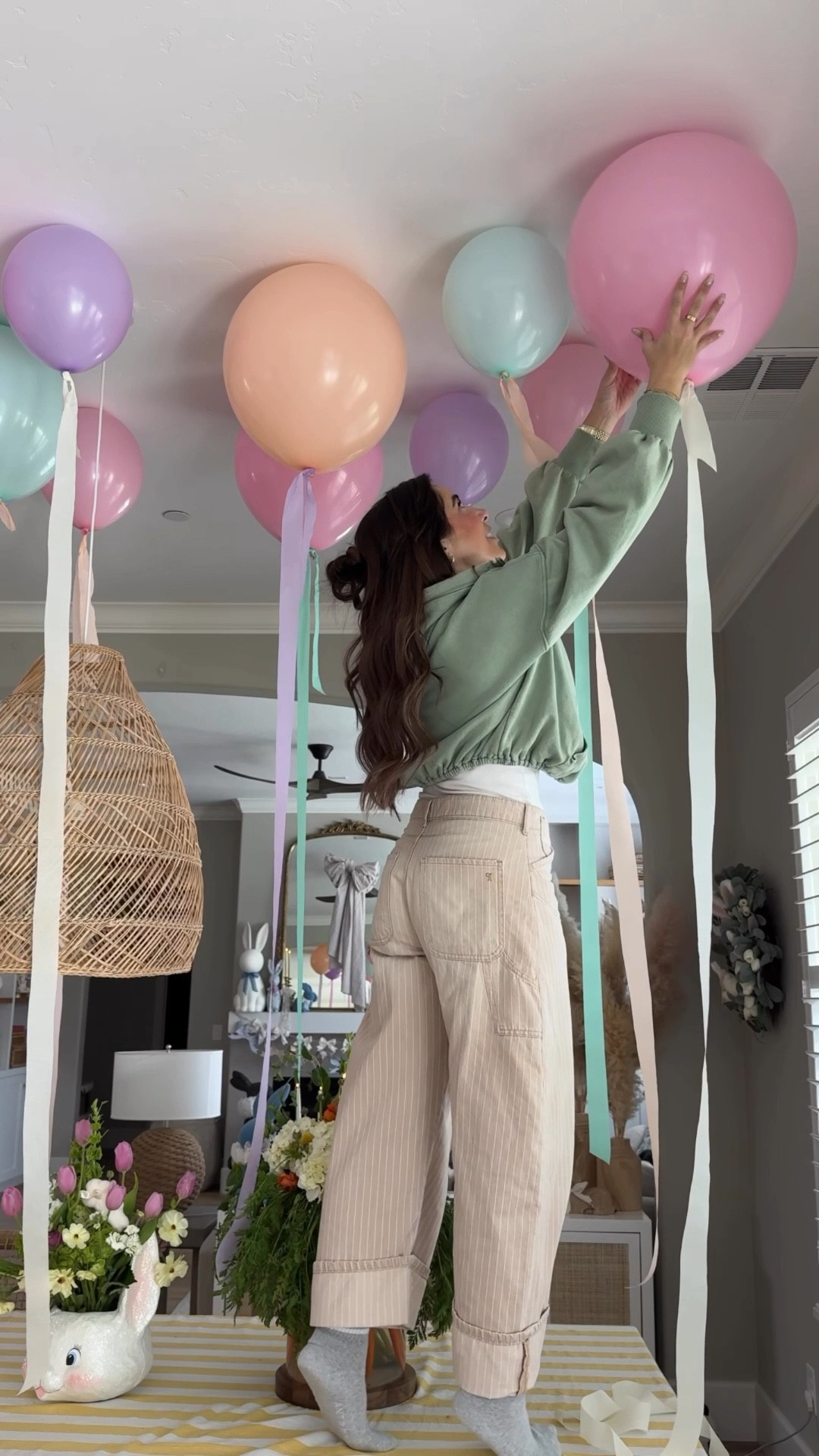 This sticky dot hack just changed the birthday game in our home. 🎈🎀

Just blow up your balloons, tie on your string or (my personal favorite) crepe paper, add your sticky dots to the top of the balloons, stick them to the ceiling, and suddenly the whole room feels like a party. 🥳

I can only speak to this specific brand of sticky dots, but they worked perfectly on my semi-flat walls and ceiling and came off with ZERO issues. If you’re nervous about trying them, you can always use gaffer tape for extra peace of mind.

Safe to say this is officially my new go-to celebration trick. ✨

#LTKmomlife #LTKSeasonal #LTKKids
