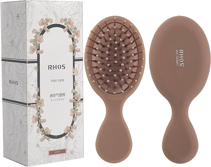 RHOS Mini Detangler Hair Brush for Women/Men/Kids-Travel Size Hair Brush for Purse,Pocket-Small C... | Amazon (US)