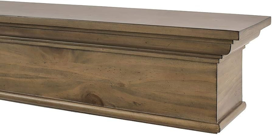 MANTELSDIRECT 60 Inch Floating Fireplace Mantel Wood Shelf in Vintage Ash - Bellamy from Mantels ... | Amazon (US)
