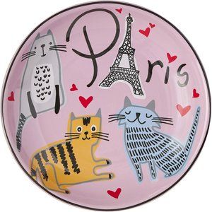 FRISCO Paris Non-skid Ceramic Cat Dish, 0.62 Cup, 2 count - Chewy.com | Chewy.com