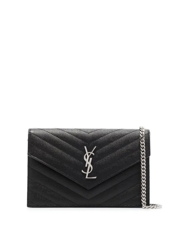 Saint Laurent Quilted logo-plaque Shoulder Bag - Farfetch | Farfetch Global