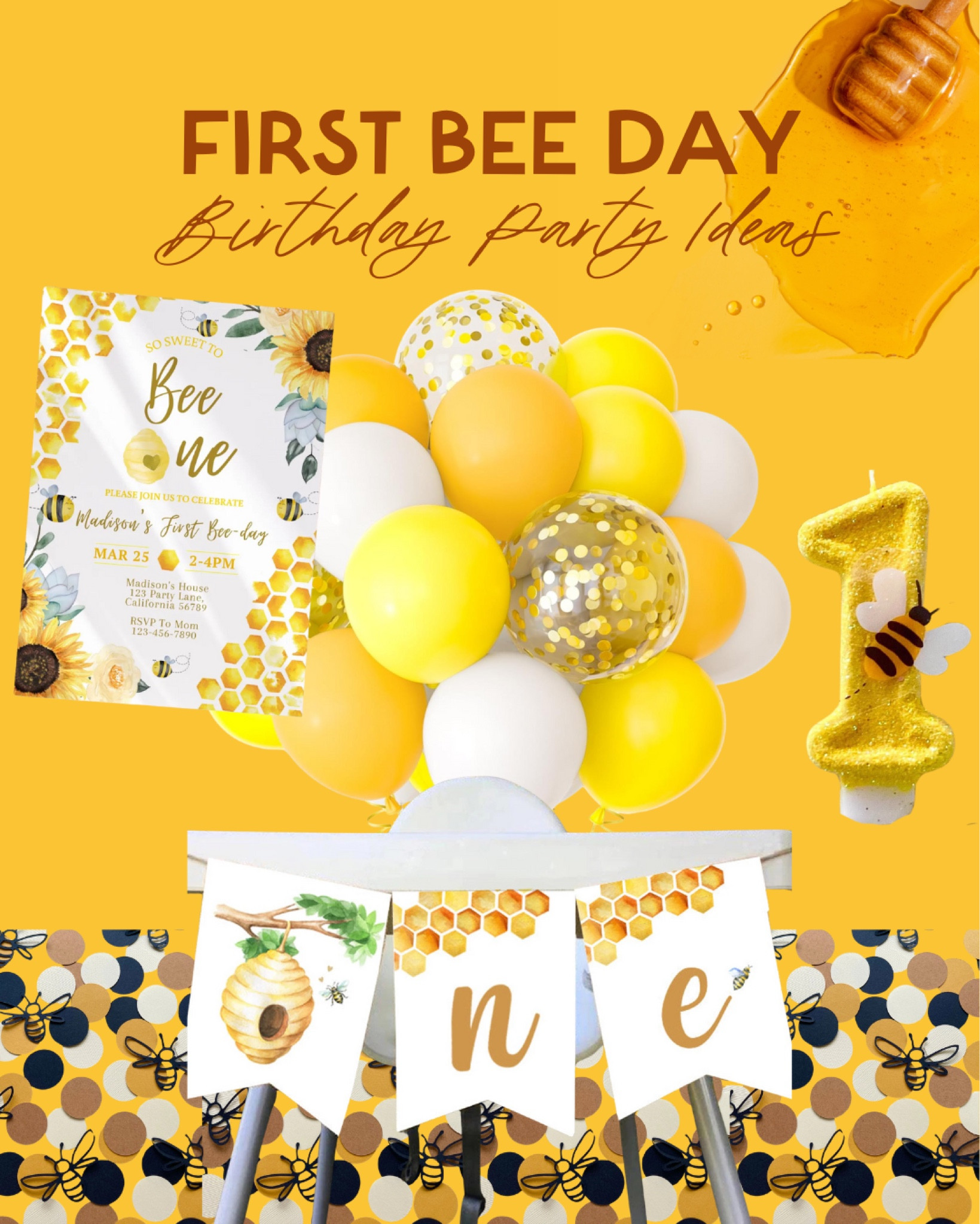 First bee day theme birthday party ☀️ gender neutral birthday, baby first birthday, birthday party theme, birthday theme, first birthday inspiration, first birthday idea first bday, baby birthday, amazon, Etsy, party decor, sunshine decor, boho decor, boho birthday, gender neutral party, bumble bee birthday party, honey bee birthday, first birthday party 

#LTKBaby #LTKParties