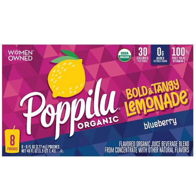 Poppilu Blueberry Lemonade Drink - 8pk/6 fl oz Pouches | Target