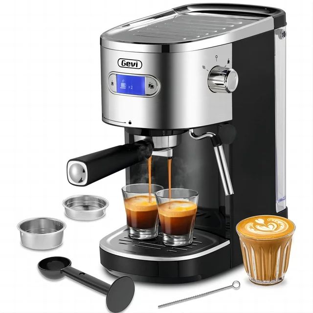 Gevi Espresso Machines 20 Bar Fast Heating Automatic Coffee Machine with Milk Frother Steam Wand ... | Walmart (US)