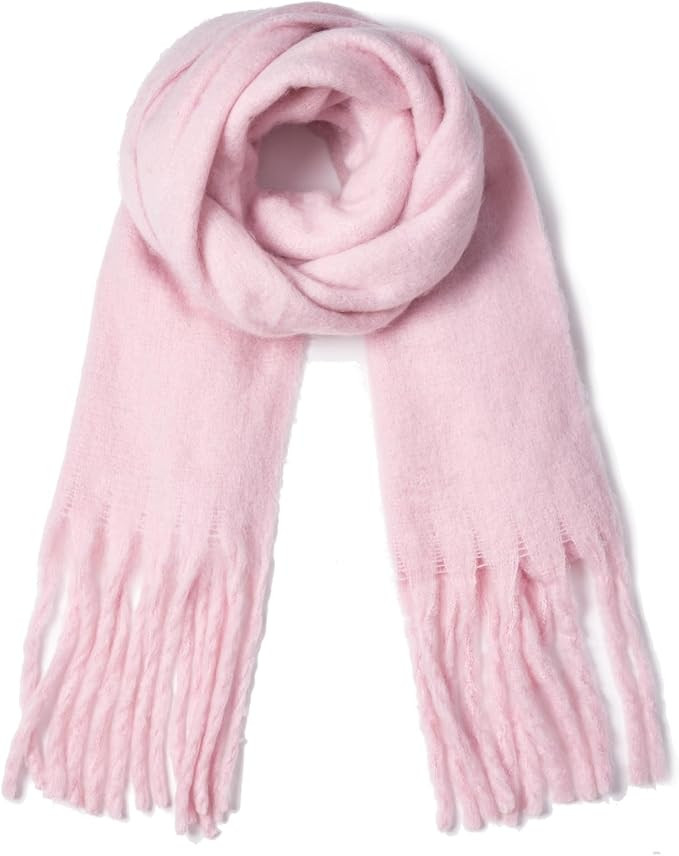 Winter Women Chunky Scarf Warm Blanket Big Thick Large Oversized Wrap Colorful Long Solid Scarves | Amazon (US)