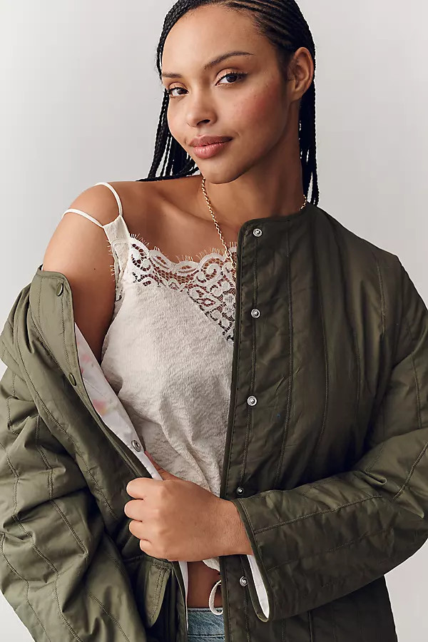 Quilted Reversible Floral Jacket | Anthropologie (US)