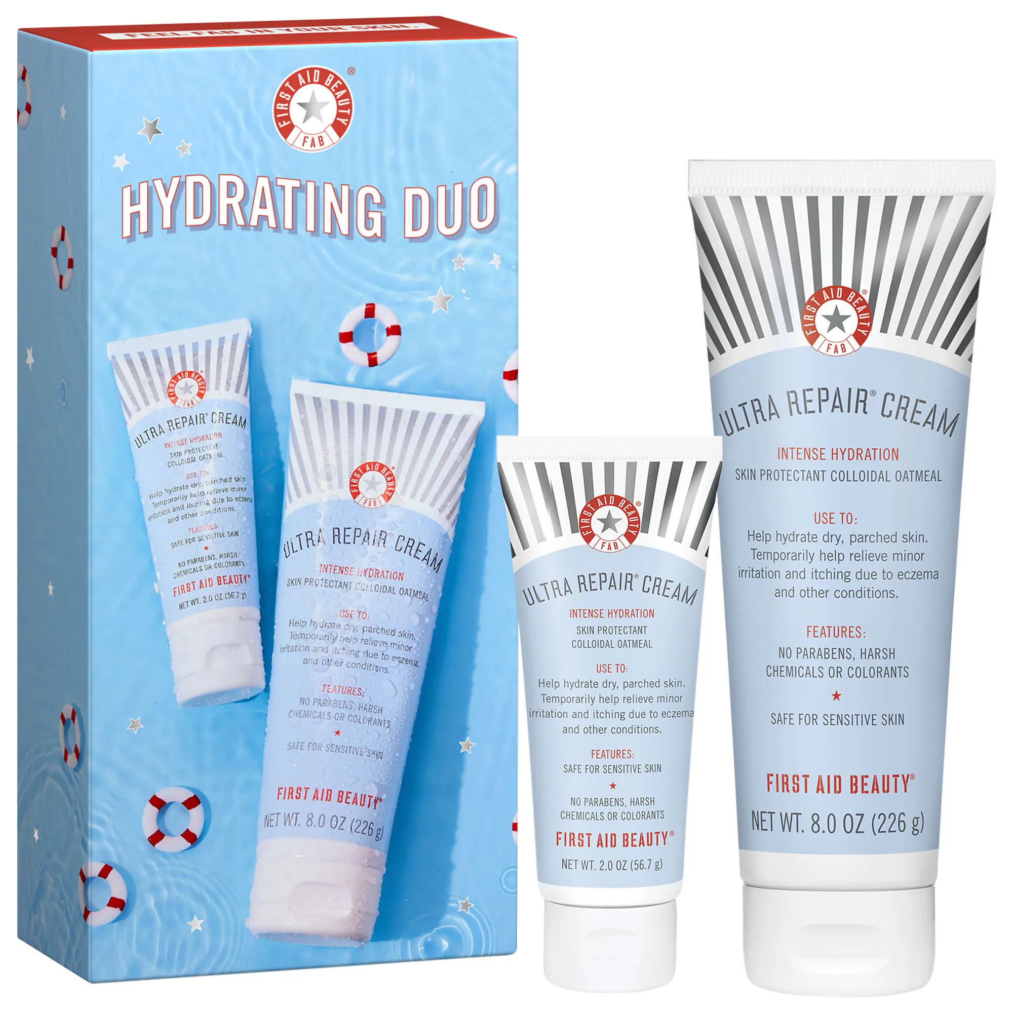 First Aid Beauty Ultra Repair Cream Hydrating Duo Kit for Home + Away Value Size - Home and Away Kit | Sephora (US)