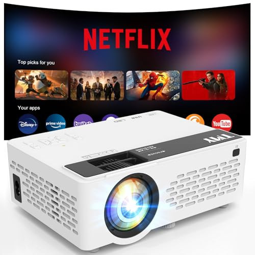 TMY Netflix-Officially-Licensed Mini Movie Projector with WiFi and Bluetooth, 1080P Full HD Portable Projector, Compatible with TV Stick Smartphone/HDMI/USB, indoor & outdoor use | Amazon (US)