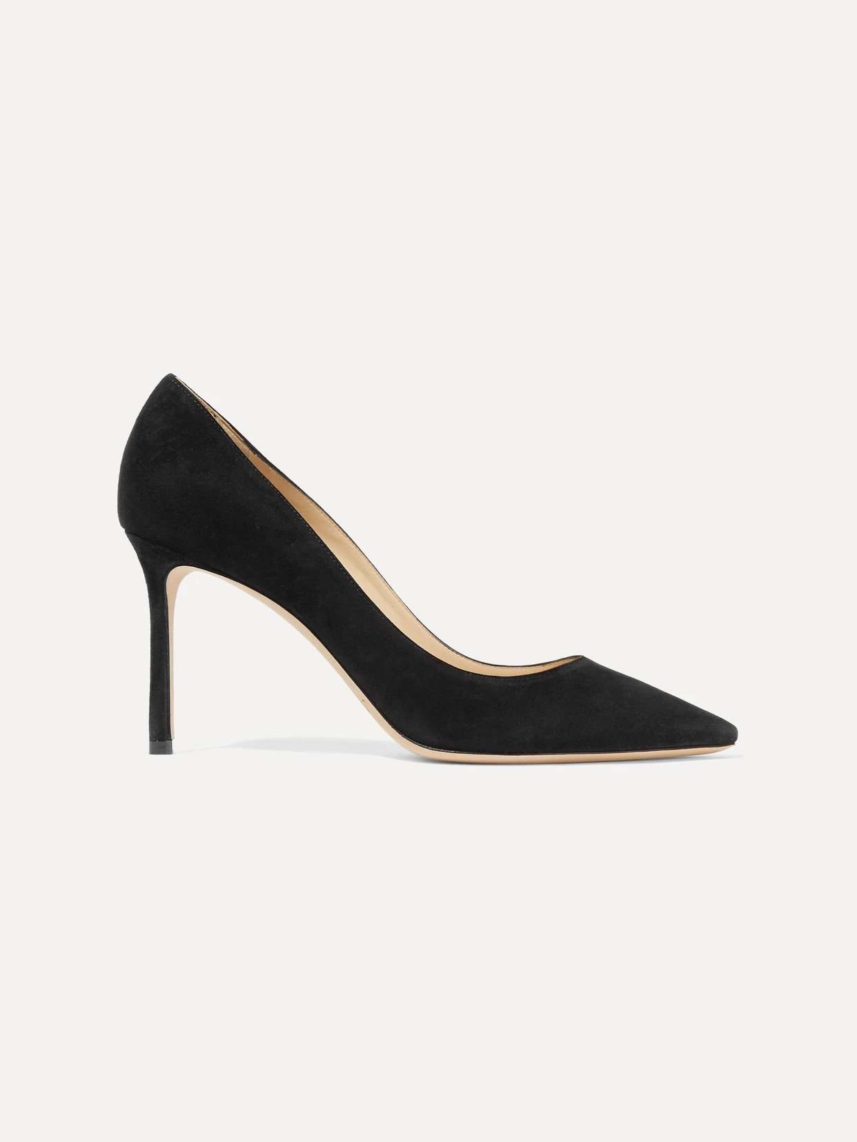 Jimmy Choo - Romy 85 Suede Pumps - Black | NET-A-PORTER (US)