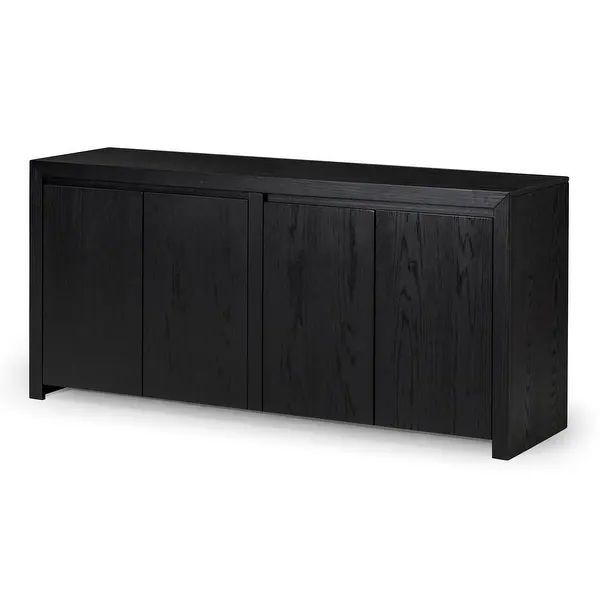 Maven Lane Iris Contemporary Wooden Sideboard in Refined Black Finish - 83 | Bed Bath & Beyond