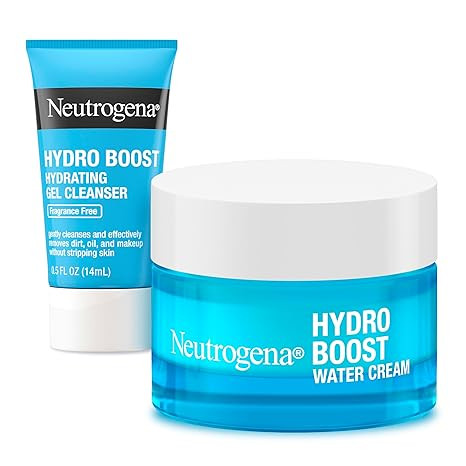Neutrogena Hydro Boost Skincare Set, Hydro Boost Water Cream Face Moisturizer for 72-Hour Hydrati... | Amazon (US)
