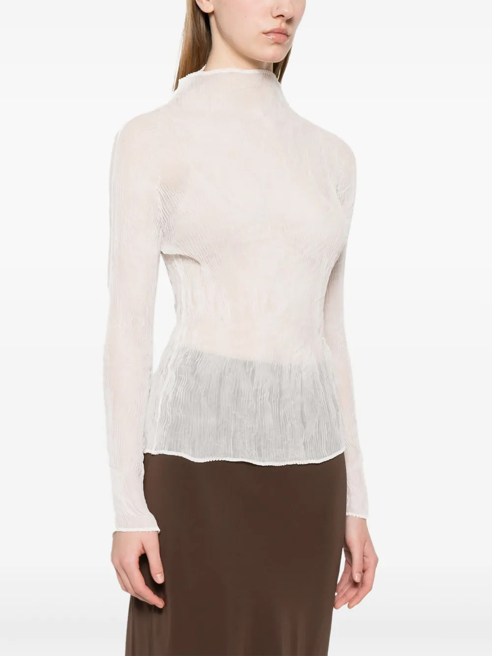 Issey Miyake Chiffon Twist Top | White | FARFETCH | Farfetch Global