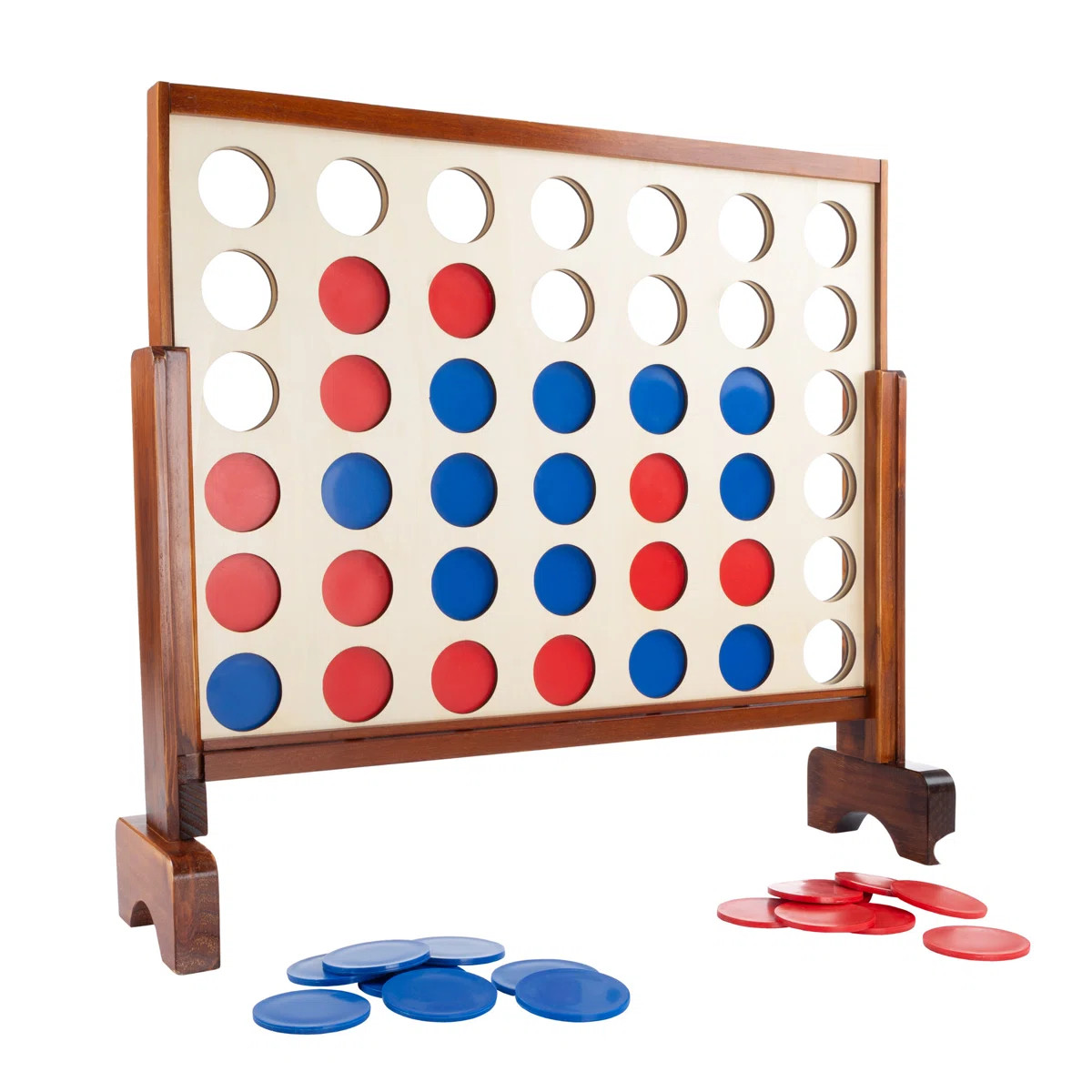 Hey Play 4-In-a-Row Family Game, Natural Finish | Wayfair North America