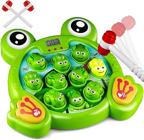 KKONES Music Super Frog Game Toddler Toys - 2 Hammers Baby Interactive Fun Toys Toddler Activitie... | Amazon (US)