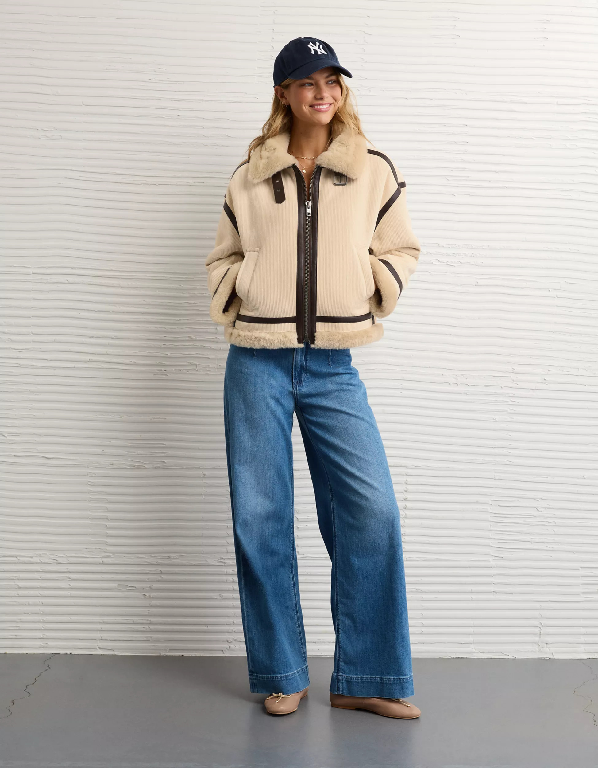 AE Cropped Corduroy Bomber Jacket | American Eagle Outfitters (US & CA)