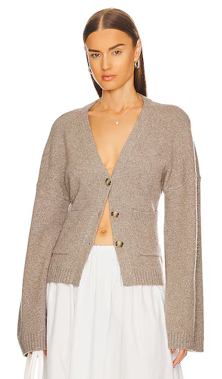 Sanna Cardigan in Medium Taupe | Revolve Clothing (Global)