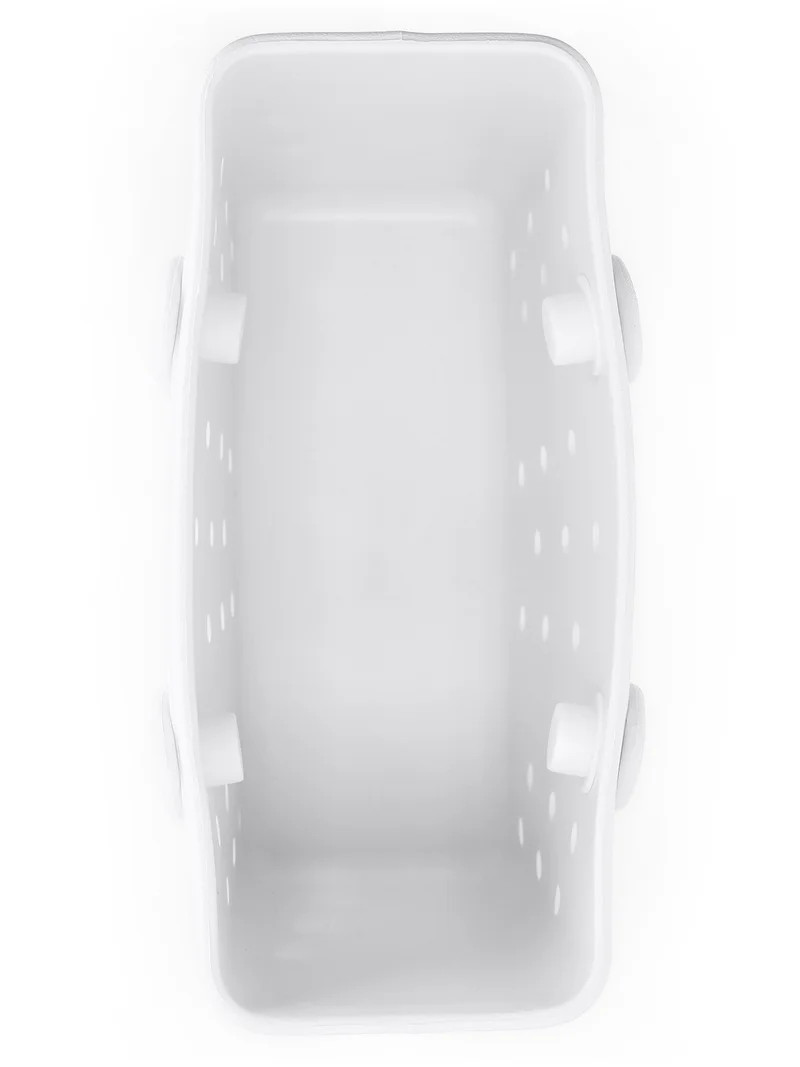 Time and Tru Women's Lightweight Mini Beach Tote Bag, White | Walmart (US)