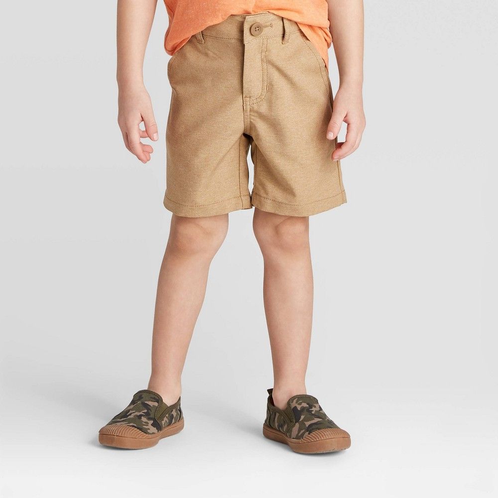 Toddler Boys' Quick Dry Chino Shorts - Cat & Jack Brown 5T | Target