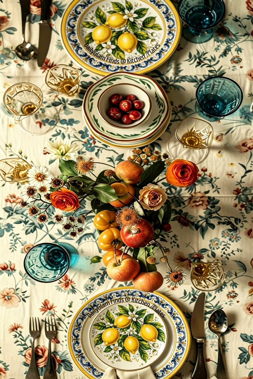 Mediterranean Fruit Themed Table Setting | Lemon Print Decorative Plates

#MediterraneanStyle #LemonDecor #TablescapeIdeas #FruitPlates #VintageTableSetting #Dinnerware #SummerDining #TableStyling #KitchenTableDecor #Entertaining 

 #LTKHome