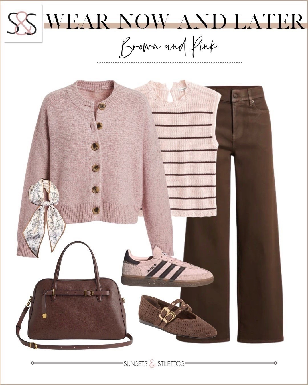 These soft pink layers with rich brown pants are one of my favorite wear now and later combos because it feels cozy but still polished. It’s the kind of outfit I can throw on for busy days and still feel put together.

spring outfit women, pink cardigan outfit spring, brown pants outfit women, casual spring layering look, neutral spring wardrobe women, everyday spring outfit ideas, soft color spring outfits women, classic casual spring style, comfortable chic spring look, wear now later spring outfit women



#LTKWorkwear #LTKOver40 #LTKSeasonal