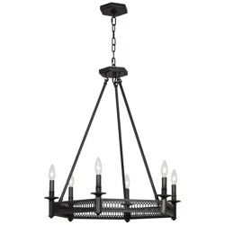 Robert Abbey Williamsburg 6 - Light Candle Style Wagon Wheel Chandelier | Wayfair | Wayfair North America