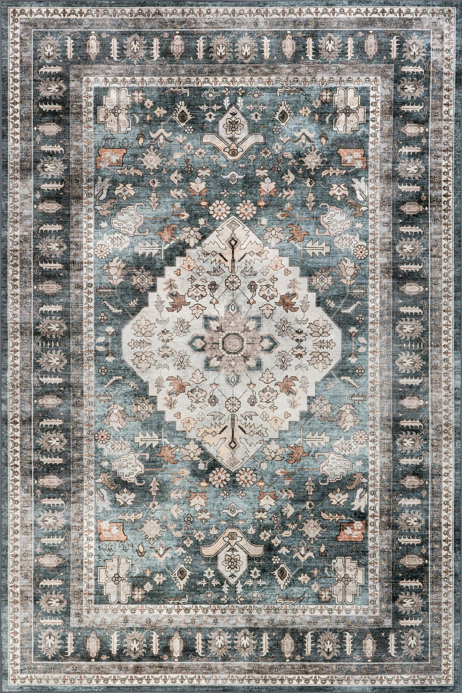 Color: GreenKeyara Spill Proof Washable Rug | Stone Stone swatchKeyara Spill Proof Washable Rug |... | Rugs USA