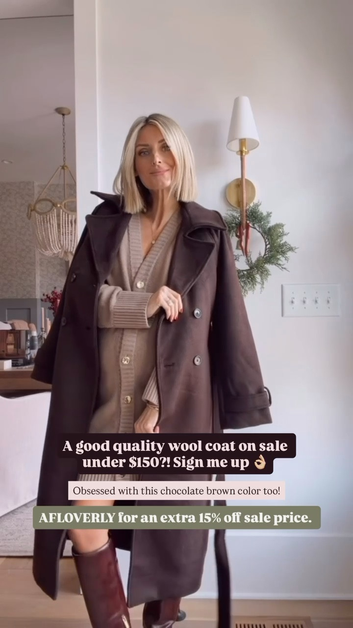 This stunning dark brown coat is on sale this week at Abercrombie! Use AFLOVERLY to get an extra 15% off! Wearing M in sweater dress & XS in coat!

Loverly Grey, Abercrombie sale, Black Friday sale, cyber week, wool coat, winter coat, brown coat, sweater dress 

#LTKCyberWeek #LTKSaleAlert