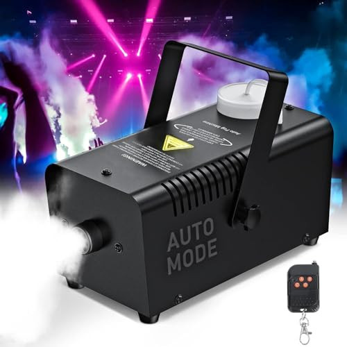 Fog Machine, Automatic Smoke Machine with Wireless Remote Control, Portable Capacity Stage Smoke Machine Fog for Parties, Halloween Wedding, 3 Modes Continuous Spray | Amazon (US)