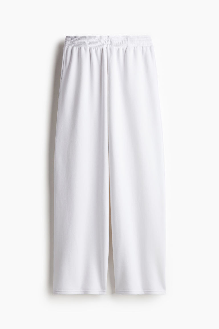 H & M - Wide-Leg Joggers - White | H&M (US + CA)