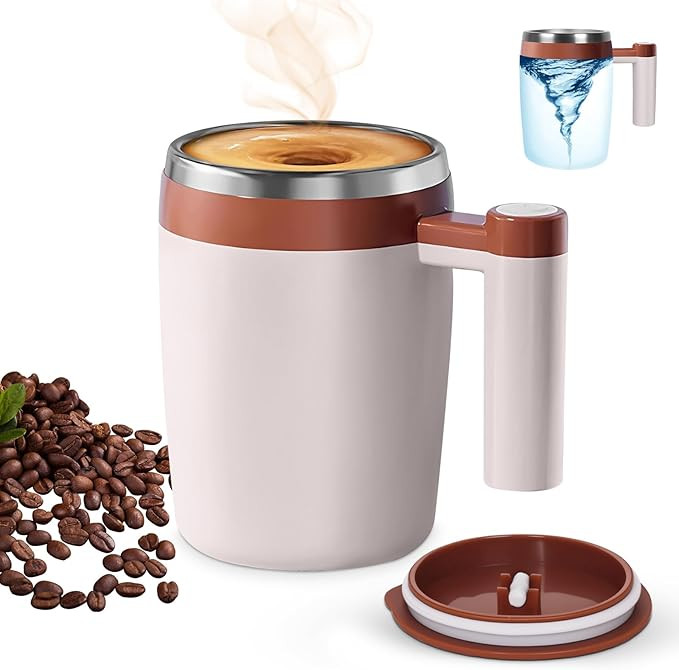 BECOMFY Self Stirring Coffee Mug, Automatic Magnetic Stirring Coffee Cup with Leak-Proof Lid Reus... | Amazon (US)