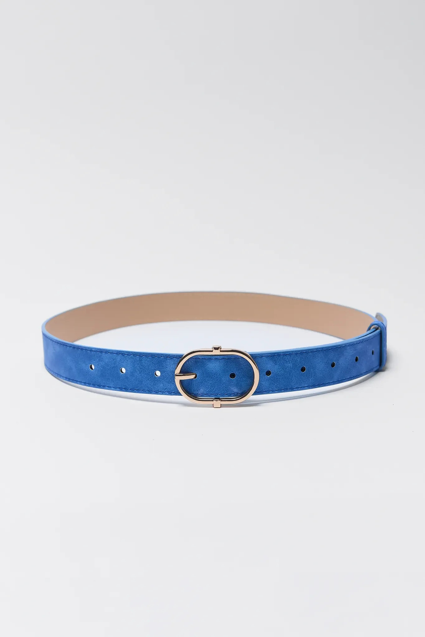 Trisha Blue Faux Suede Belt | Avara