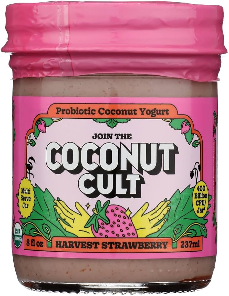 The Coconut Cult, Organic Harvest Strawberry Coconut Yogurt, 8 Oz | Amazon (US)