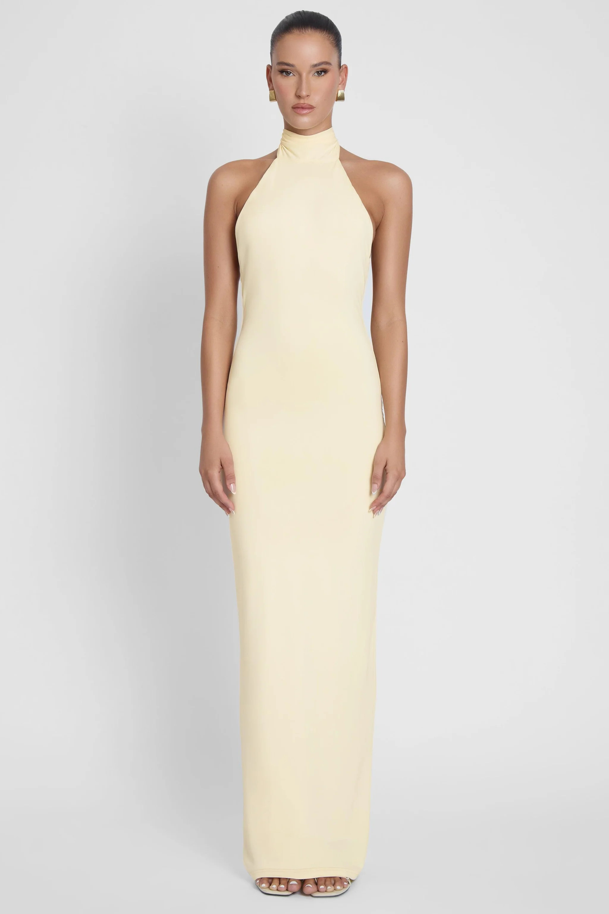 Alaia Drape Maxi Dress - Yellow | LEAU (US)