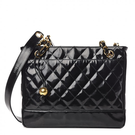 CHANEL

Patent Quilted Tote Black | Fashionphile