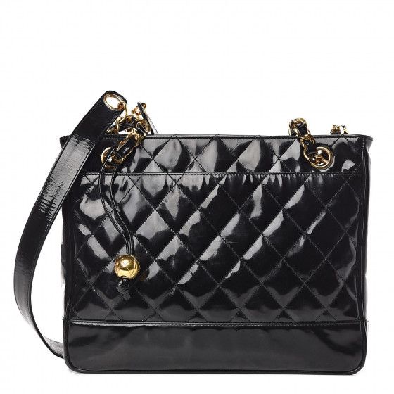 CHANEL

Patent Quilted Tote Black | Fashionphile