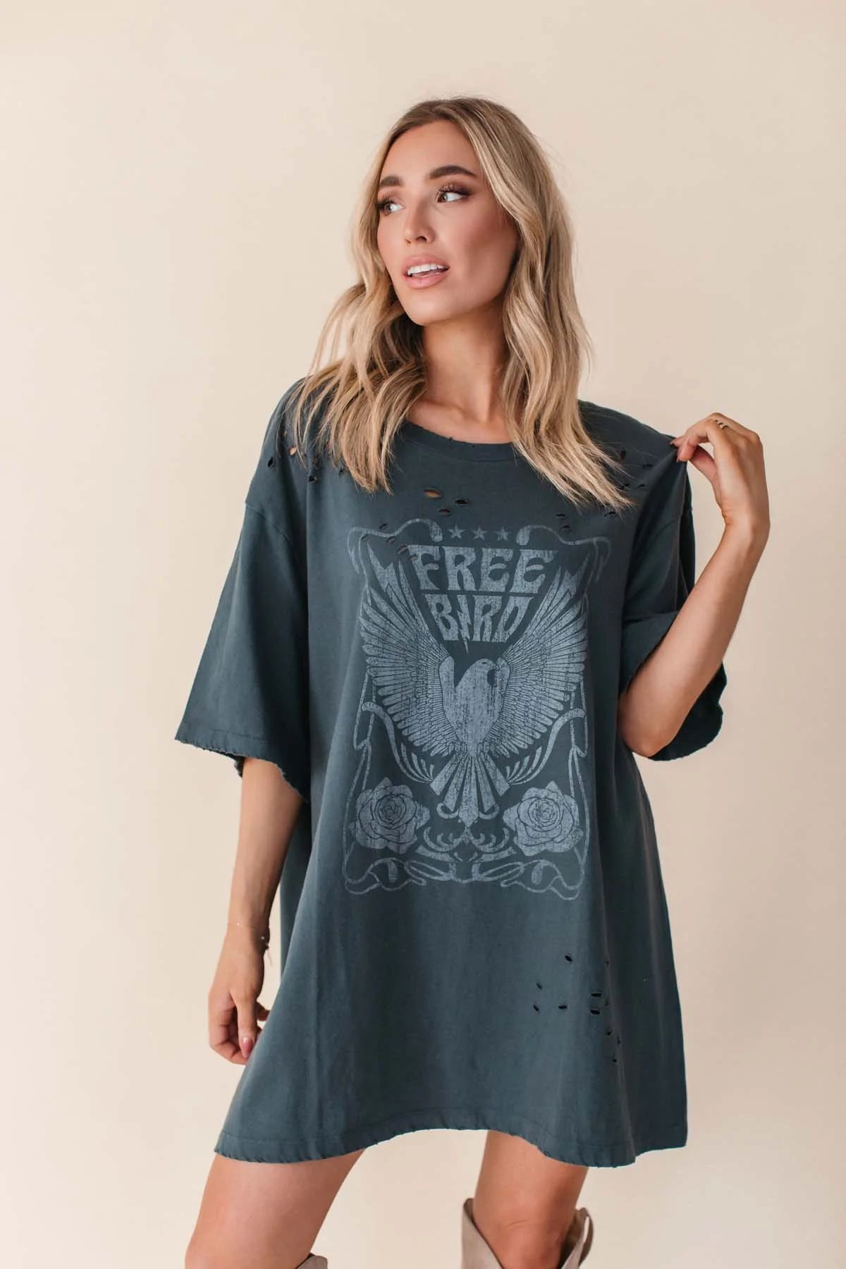 Tia Distressed Graphic Tee | The Post